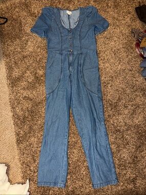 Jessica Simpson Blue Denim Jumpsuit Romper